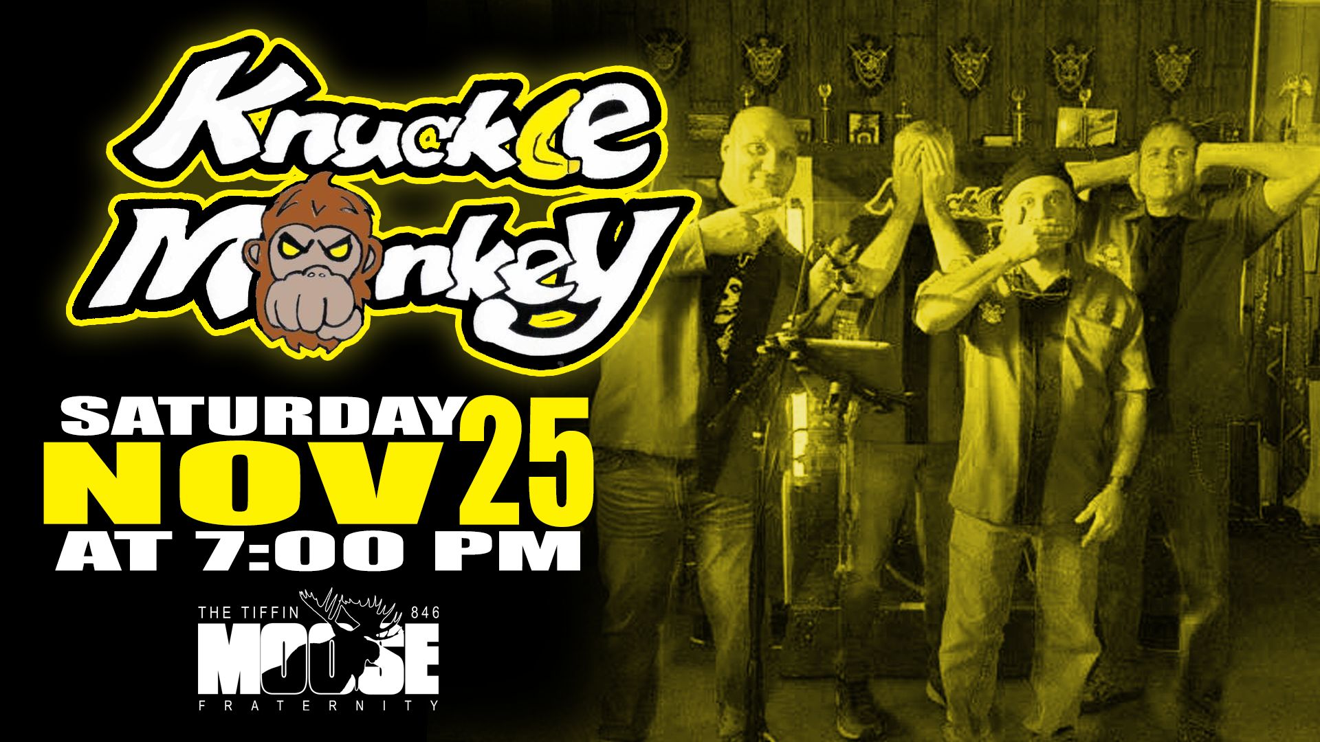 Knuckle Monkey at The Tiffin Moose 11/25/2023